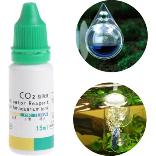 Aquarium CO2 Indicator Solution Fish Tank Liquid Test Plants Supplies Long Term Dropshipping