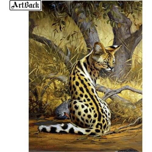 Animal icon 5d diamond painting tiger cat big cat pattern full square diamond embroidery kit 3d round diamond mosaic wall sticke