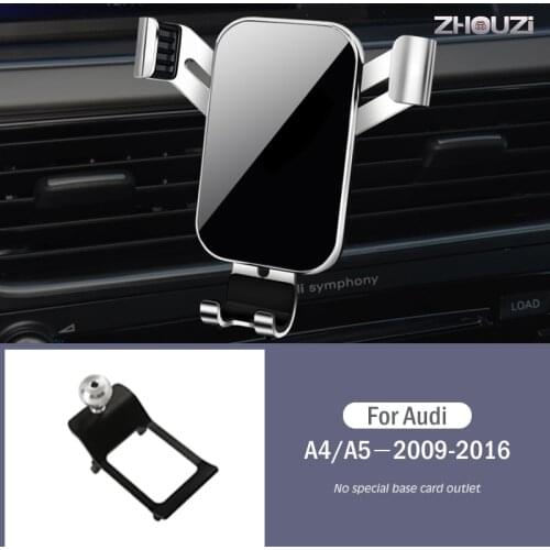 Car Mobile Phone Holder Air Vent Mounts Stand GPS Gravity Navigation Bracket For Audi A4 A5 B8 8KH 2009-2016 Car Accessories