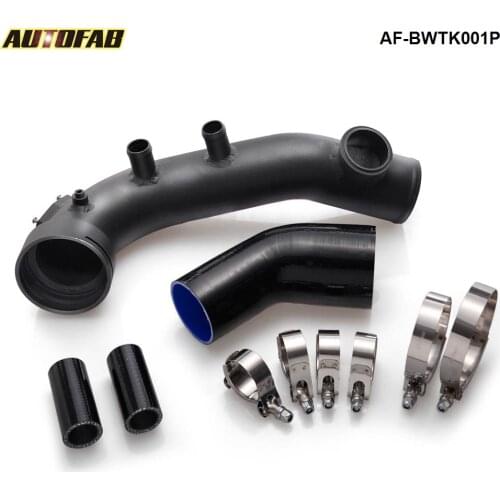 Black Aluminum IntakeTurb Charge Pipe for BMW 07+ N54 135i 335 i is xi AF-BWTK001P