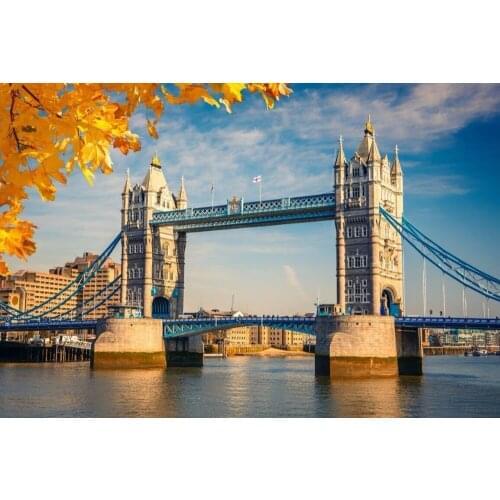 Maple Tower Bridge The wooden puzzle 1000 pieces ersion jigsaw puzzle white card adult childrens educational toys