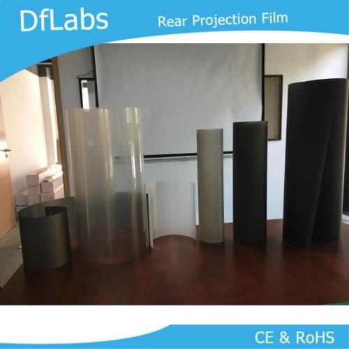DfLabs 4pieces of A4 size dark gray and gray and white and transparent Rear Projection film