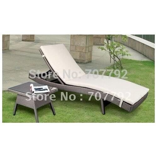 Hot sale SG-12011C Elegant black rattan deck chair furniture