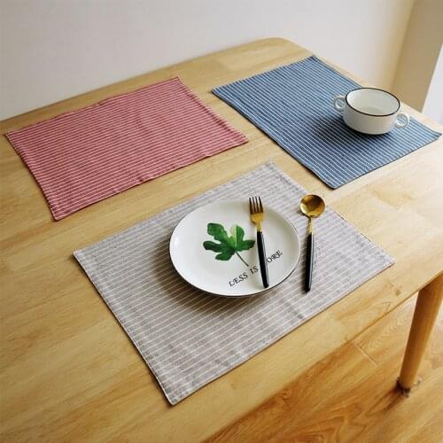 Nordic Style Cotton Napkins Double-layer Double-sided Stripe Cloth Meal Mat Dinner Napkin Wedding Napkins Dropship Suppliers