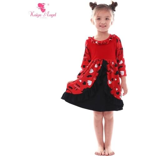 Kaiya Angel Toddler Valentines Wholesale Red Love Glasses Black Beard Wedding Dresses Christmas Children Princess Clothing
