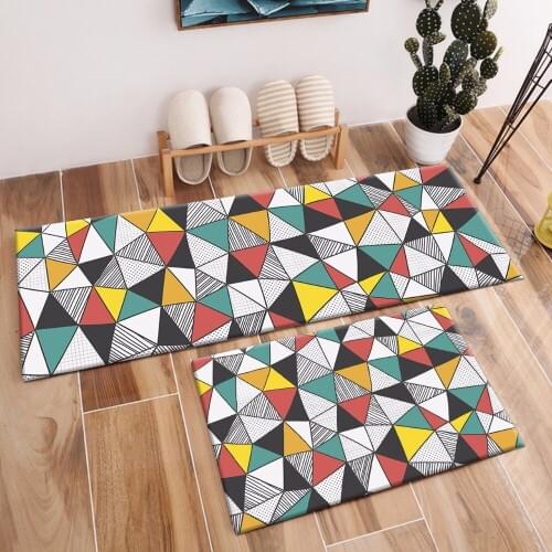 Abstract Geometry Rugs And Stripes Carpets For Kids Baby Home Living Room Non-slip Bedroom Hallway Yoga kitchen Door Floor Mats