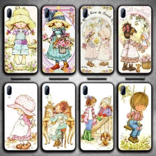 Lovely Cartoon Sarah Kay Phone Case For Vivo Y91c Y17 Y51 Y67 Y55 Y7s Y81 Y19 Y97 Y93 V17 vivos5