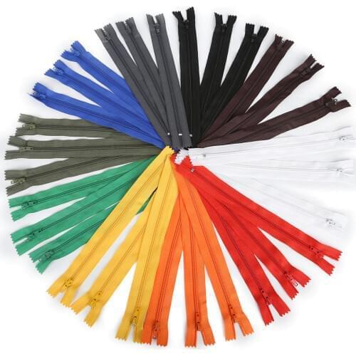 10pcs 20cm Length Nylon Coil Zippers Tailor Garment Sewing Accessories For Bag Tailor Sewer Craft Retail DIY