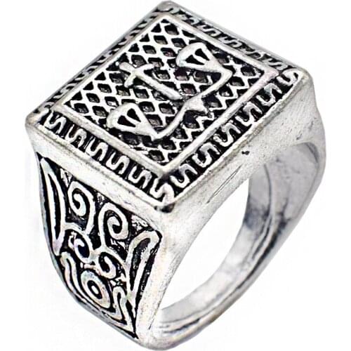 New Double Colors Vintage Rings For Women Big Personality Finger Rings Casual Statement Punk Rings Men Fashion Jewelry