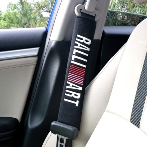 Car Safety Seat Belt Pads Harness Safety Shoulder Strap Cushion Cover Shoulder Cover for mitsubishi RalliArt lancer asx pajero