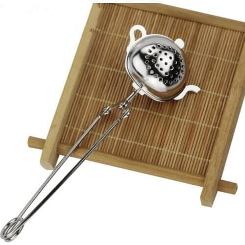 50pcs Tea Strainer Stainless Steel Handle Tea Ball Kitchen Gadget Coffee Tea Bag Filter Diffuser Tea Infuser F390