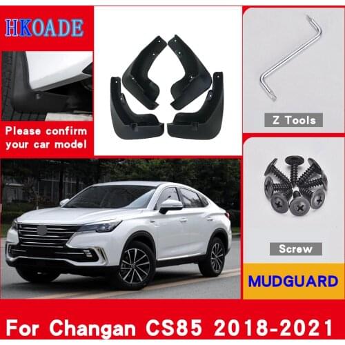 Car Products Car Fender Mud Flaps For Changan CS85 2018-2021 Mudguards Splash Guards Fender Mudflaps Car Accessories Fender