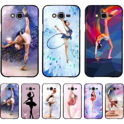 YNDFCNB Love Gymnastics Oil Painting Soft black Phone Case for Samsung A50 A70 A40 A6 A8 Plus A7 A20 A30 S7 S8 S9 S10 S20 Plus