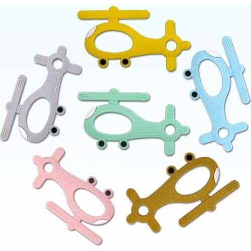 Kovict BPA Free 1PC Helicopter Silicone Baby Teether rodent Cute Baby Teething Toys Chewable Animal Shape Baby Products Nursing