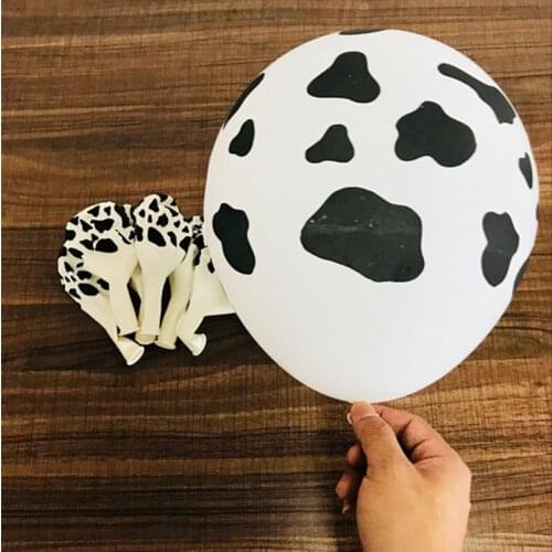 10pcs/lot Cows Latex Balloon Inflatable Wedding Decorations Air Ball Happy Birthday Party Supplies Baby Shower Balloons 12 inch