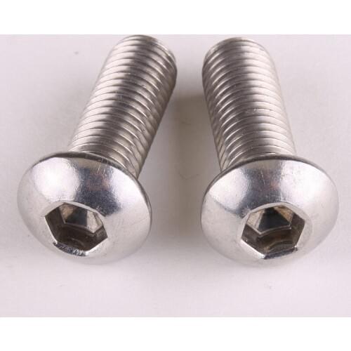 20PCS 304 Stainless Steel Pan Head Round Head M5 * 14mm ISO7380