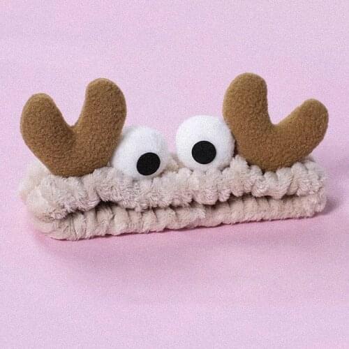 3 Pcs Fashion Women Ears Antler Comfortable Wash Face Hair Accessories Bathe Hair Holder Elastic Headband Girls Hairbands