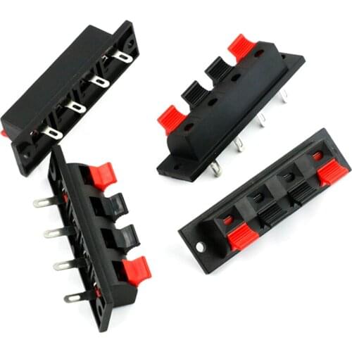 5PCS Row 4 Pin 4 Position LED Aging Tester Speaker Terminal Board Connectors