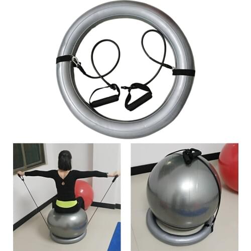 65/75cm Yoga Exercise Ball Stability Ring Inflatable Ball Chair Stand Holder