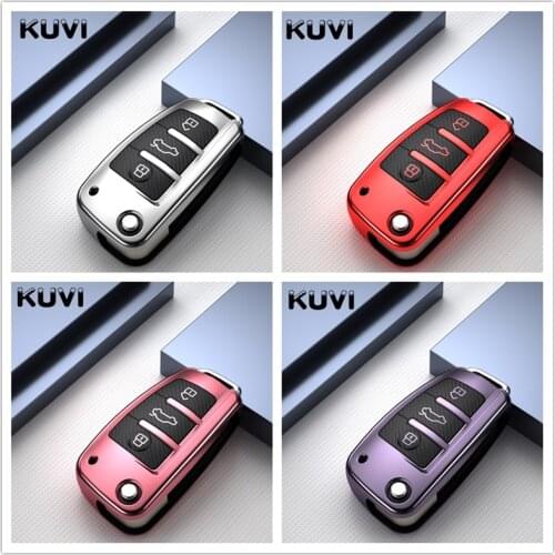 Car Styling Key Rings Protection Cover for Audi A1 A3 A3 8P 8L 8V S3 RS3 Q3 Q7 S3 TT Protect Shell Cover Case auto Accessories