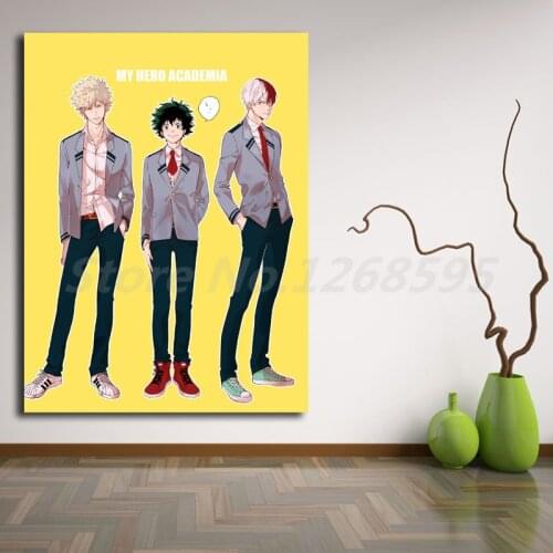 Boku No Hero Academia Bakugou Katsuki Midoriya Izuku HD Art Canvas Poster Painting Wall Picture Print Home Bedroom Decoration