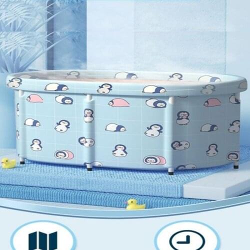 Baby Shining Baby Bathtub Baby Swimming Bucket Pool Adult Bathing Bucket Folding Bath Bucket Household Children Bathing Bucket