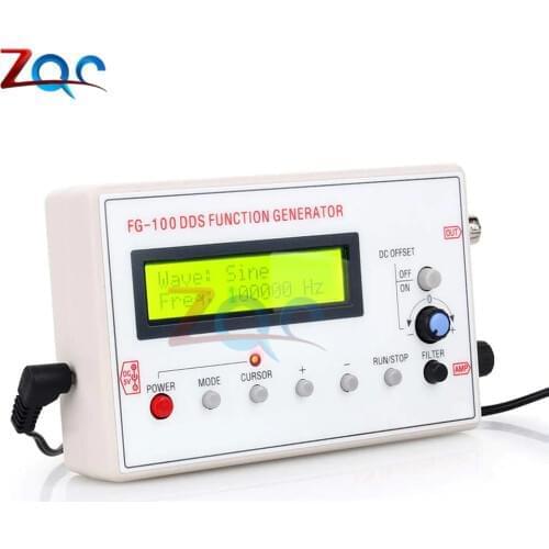 DDS Signal Generator 1602 LCD Display 1Hz-500KHz Functional Sine Triangle Square Frequency Sawtooth Wave Waveform