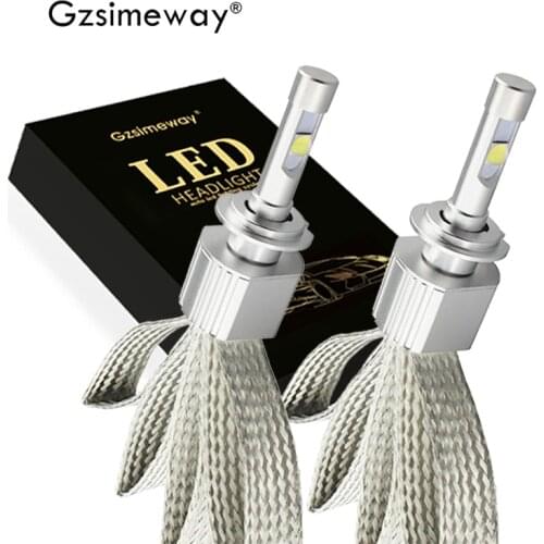 Gzsimeway H7 led lamp H4 bulb 9005 9006 HB4 H8 H11 D2H fog bulbs 6000K XHP70 110W 13200LM car lights auto led headlight 12V 24V
