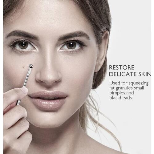 4pcs/set Professional Dual Heads Acne Needle Blackhead Blemish Pimple Extractor Remover Spot Cleaner Beauty Face Skin Care Tool