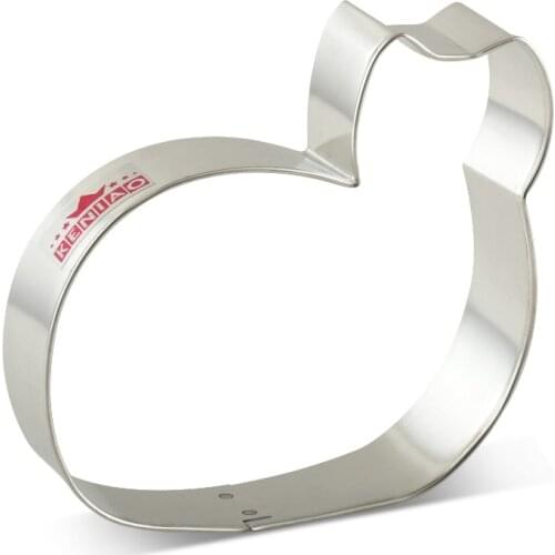 KENIAO Curled Cat Cookie Cutter For Kids Animal Biscuit / Fondant / Pastry / Sandwich Cutter - 10 x 10 cm - Stainless Steel