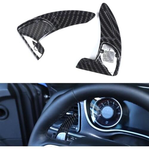 Car Steering Wheel Paddle Shift Cover Trim Styling For Dodge Challenger 2015 Up Aluminum Alloy Car Accessories New Auto Moldings