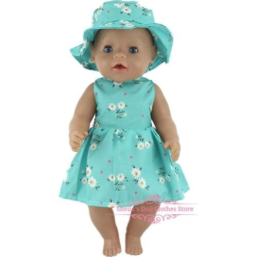 Fashion Dress For 17 Inch Baby Reborn Doll 43cm Born Baby Doll Clothes