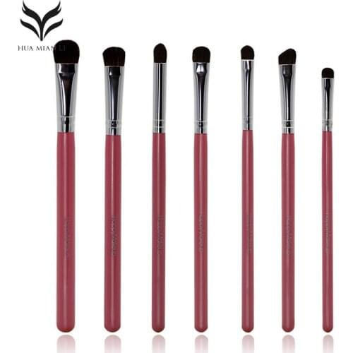 7Pcs Eyeshadow Makeup Brush Kit Portable Cosmetic Blending Blooming Smoked Eyeshadow Brush Beauty Makeup Tool Pinceau Maquillage