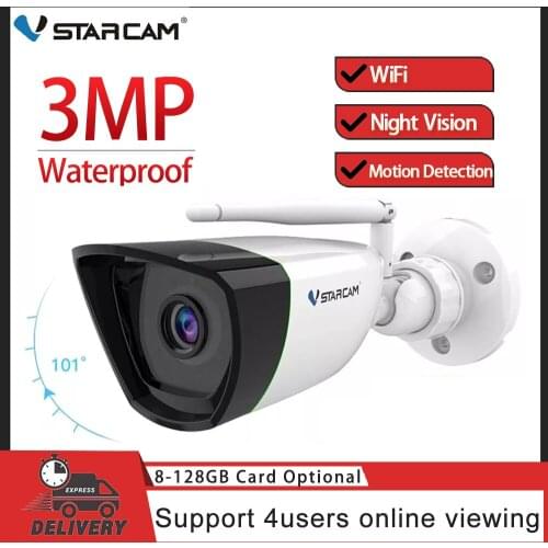 Vstarcam New 3MP 1296P Outdoor Bullet IP Camera Wifi Surveillance Security Camera IR Motion Alarm IP66 Waterproof CCTV Camera
