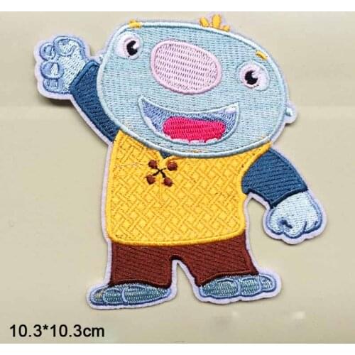Cartoon Polar White Sea Bear Red Dragon Boy Girl Iron On Patches Embroidered Clothes Patch For Clothing Clothes