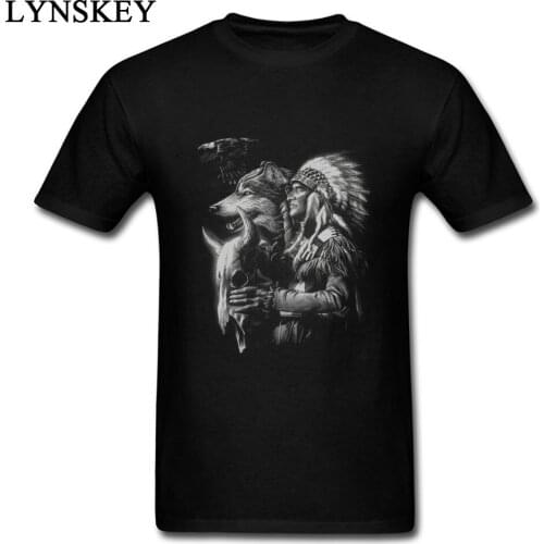 Native Indian Original Design Mens T Shirts Cotton Tee Shirt Short Sleeve Custom Team Tops