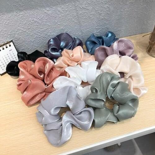New Spring Summer Sweet Candy Colors Soft Fabric Chiffon Girls Women Elastic Hair Band Hair Ropes Hair Accessories Headwear