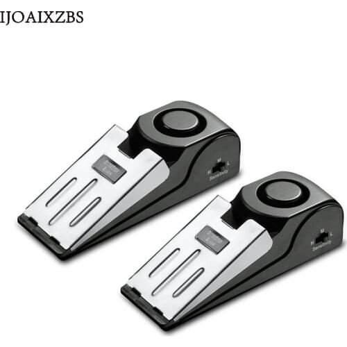 125 dB Door Pressure Aoarm Stop System Security Home Wedge Shaped Door Stop Stopper Alarm Block Blocking Systerm