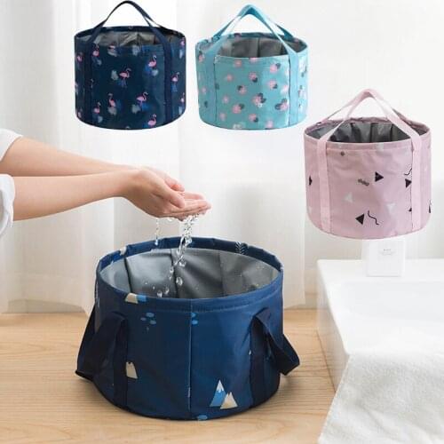 Multifunctional Foldable Water Bucket, Collapsible Portable Travel Outdoor Wash Basin Folding Bucket for Camping, Hiking, Travel