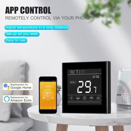 Smart Wifi Thermostat Programmable Water Heating Thermostat Temperature Controller Backlight Remote Control Anti-freeze Function