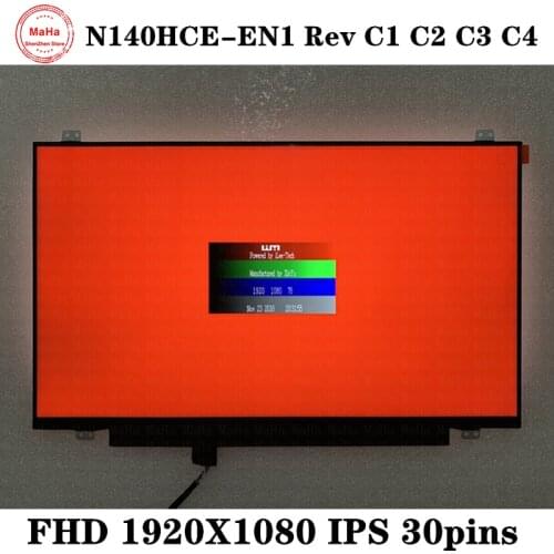 14.0" Exact Model N140HCE-EN1 Rev C2 C4 Rev C1 C3 FHD 1920x1080 IPS 30pins Colors 72% LED LCD Display Matrix Laptop Slim Screen