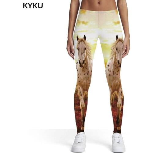 KYKU Animal Leggings Women Horse Sport Cloud 3d Print Womens Leggings Pants Jeggings Jeggins Skinny Ladies