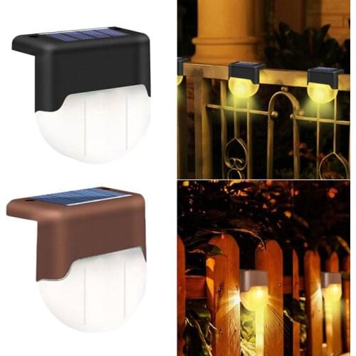 1/4/6pcs LED Solar Stair Lamp IP55 Waterproof Outdoor Garden Pathway Yard Patio Stairs Steps Fence Lamps Solar Night Light