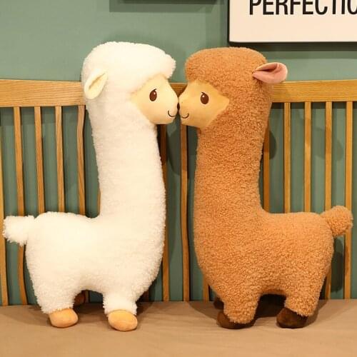 1pc 85CM Kawaii Alpaca Plush Toy Soft Stuffed Cartoon Animal Doll Sofa Room Sleeping Pillow For Children Girls Gifts
