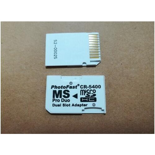 100pcs Dual 2 Slot Adapter for Micro SD TF to Memory Stick MS Pro Duo Adapter CR-5400 CR5400 For PSP Card Dual 2 Slot Adapter