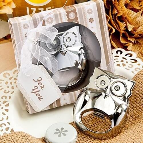 100pcs/Lot "Owl Be Seeing You" Stainless-Steel Owl Bottle Opener Wedding party bridal shower favors Party souvenir FREE SHIPPING