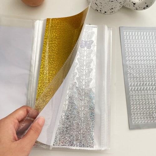 50 Pockets Big Size Cute Deco Sticker Loose -leaf Storage Book Album Kawaii Learning Stationery Storage Bag Couple Gift