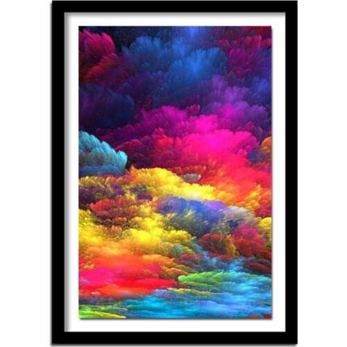 Diamond Painting Colorful clouds picture Full Diamond Embroidery icon 5D Diy Diamond Painting Cross Stitch square pattern