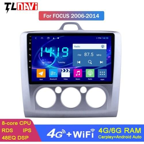 Android 9.0 IPS DSP CARPLAY 4G+64G Car Audio Player 9 inch For Focus 2006-2014 Car GPS Navigation With Playstore,Wifi,4G