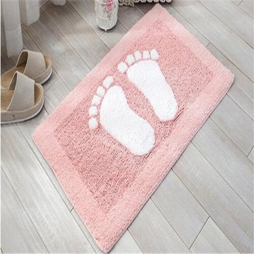 Free Shipping 45x70cm 50x80cm Cotton Soft Carpet Warm Rug Kitchen Bathroom Living Bedroom Anti Slip Mat Water Absorption Pad
